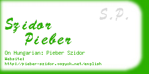 szidor pieber business card